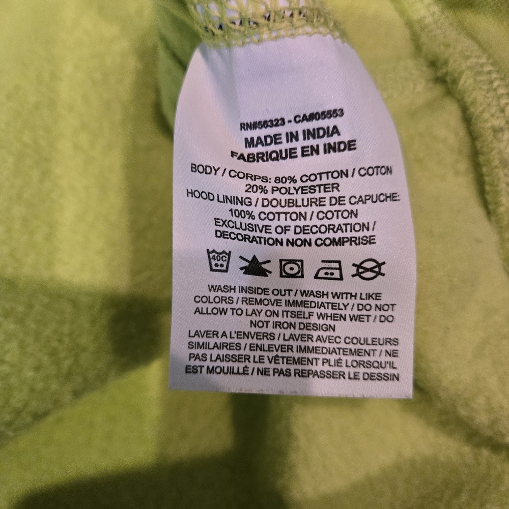 Nike Logo Hoodie - Bright Green, Blue - YOUTH XL - Picture 4 of 8